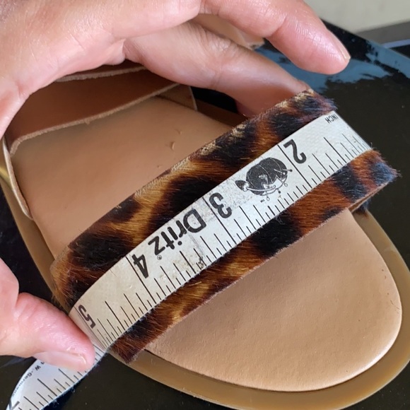 OFFICE GIRL Cheetah Print Brown Metallic Strap Sandals Size 36 - Picture 12 of 12